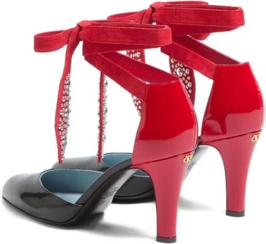 Valentino Garavani Sandalen Foliefoliage Sandal With Color-Block Design And Be in zwart