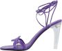Valentino Garavani Sandalen Purple Leather Chain Sandals Purple in paars - Thumbnail 1