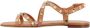Valentino Garavani Sandalen Rockstud Flat Leather Sandals in bruin - Thumbnail 1