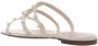 Valentino Garavani Sandalen Rockstud Flat Sandals Patent Leather in crème - Thumbnail 1