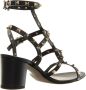 Valentino Garavani Studded Leren Sandalen met Dikke Hak Black Dames - Thumbnail 3