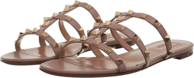 Valentino Garavani Sandalen Rockstud Slide in beige