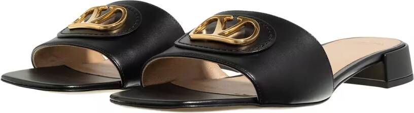 Valentino Garavani Sandalen Slide Antique Brass in zwart