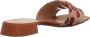 Valentino Garavani Sandalen Slide Rafia Jaquard in bruin - Thumbnail 1