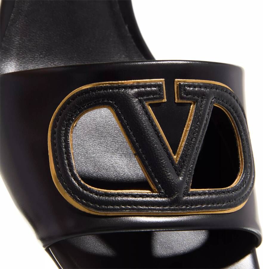 Valentino Garavani Sandalen Slide Vlogo Cut-Out in zwart
