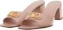 Valentino Garavani Sandalen Slides Vlogo in poeder roze - Thumbnail 1