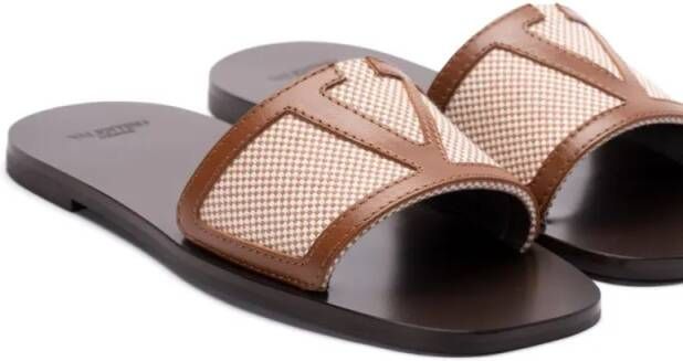 Valentino Garavani Sandalen Superstar Slide Slipper With Vlogo Detail And Prem in beige