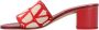 Valentino Garavani Sandalen Vlogo Heel Slides Red in rood - Thumbnail 1