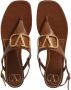 Valentino Garavani Sandalen VLogo Signature Flat Thong Sandals in bruin - Thumbnail 2