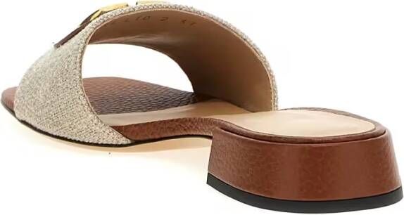 Valentino Garavani Sandalen Vlogo Slides in beige