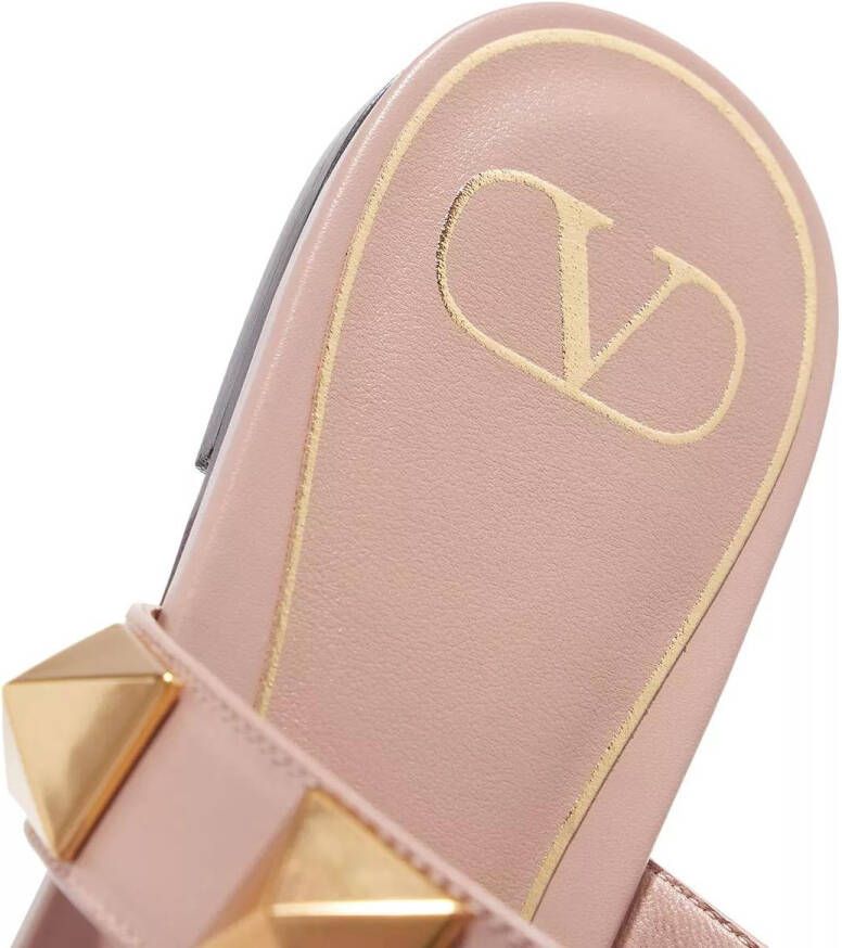 Valentino Garavani Slippers Roman Stud Slide Sandals in beige