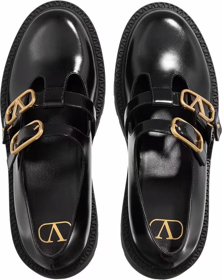 Valentino Garavani Loafers Mary Jane Vlogo in zwart - Foto 2