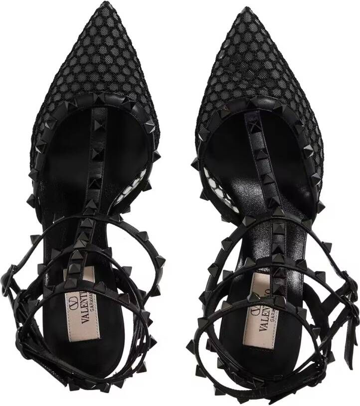 Valentino Garavani Sandalen Ankle Strap Rockstud 65 Black Studs in zwart - Foto 3