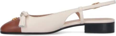 Valentino Garavani "Valet Du Roi" Slingback Ballerinas White in wit