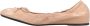 Valentino Garavani Vlogo Signature Ruched Slip-On Ballerina in beige - Thumbnail 1