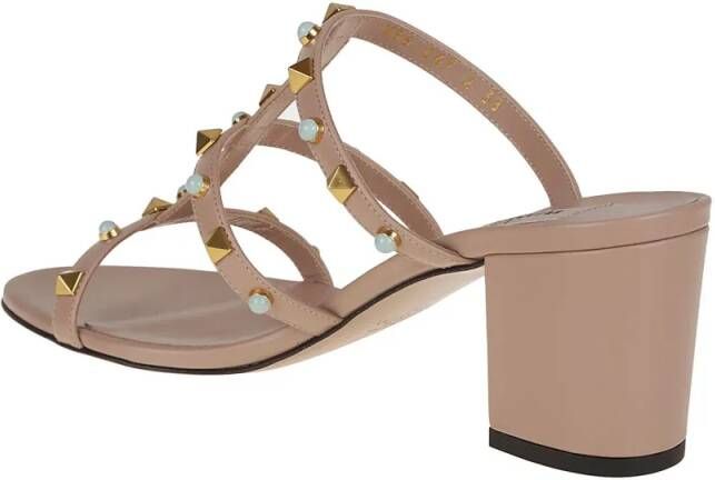 Valentino Garavani Sandalen Rockstud T. 60 Slide Sandals in roze
