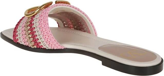 Valentino Garavani Sandalen Vlogo Signature T. 05 Slide Sandals in roze