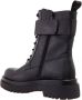 Versace Jeans Couture Zwarte platte schoenen met ritssluiting en klittenbandsluiting Black Dames - Thumbnail 2