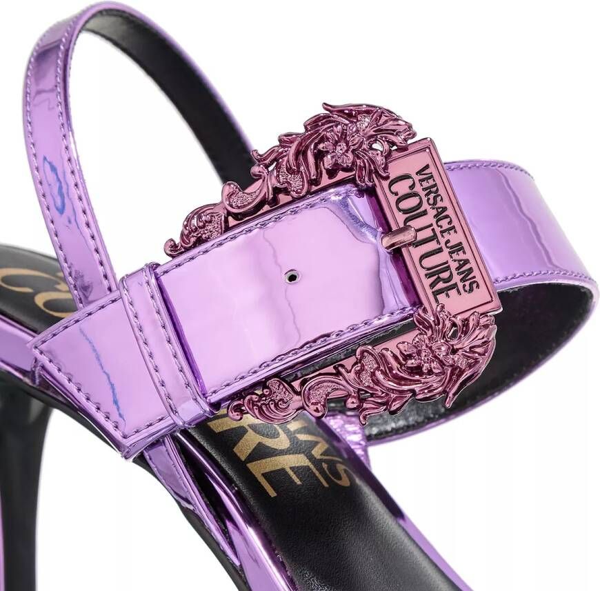 Versace Jeans Couture Paarse Sandalen Stijlvol Ontwerp Purple Dames