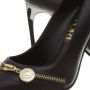 Versace Jeans Couture Zwarte halfhoge pumps met logo-plaque Black Dames - Thumbnail 2