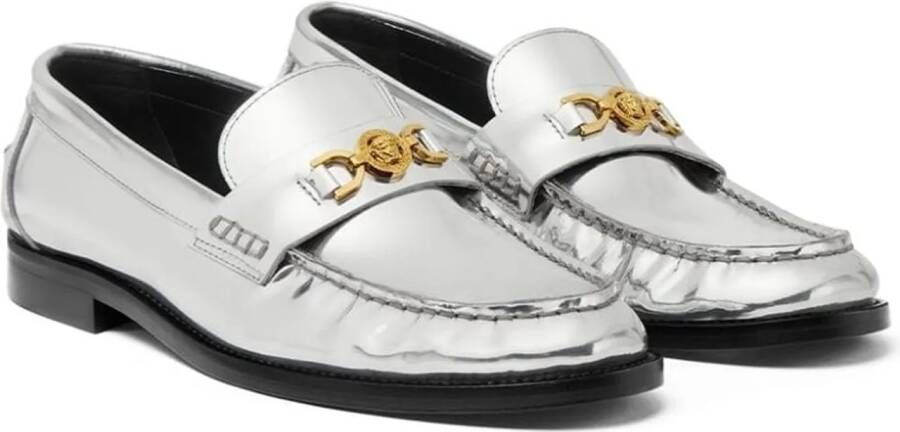 Versace Loafers Flat shoes Silver Divers in zilver