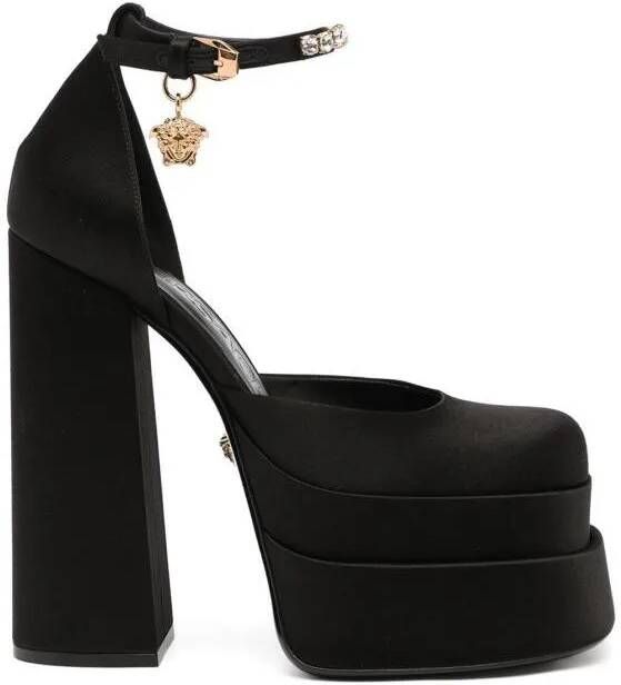 Versace Pumps & high heels Aevitas' Black Pumps With Medusa Charm And Platfor in zwart