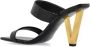 Versace Sandalen Patent Leather Mules With Galvanized V-Shaped Heel in zwart - Thumbnail 2