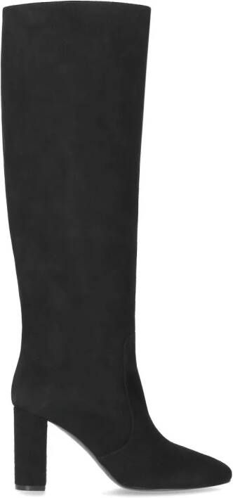 Via Roma 15 Boots SCHWARZ WILDLEDER HOHER STIEFEL MIT AB in zwart