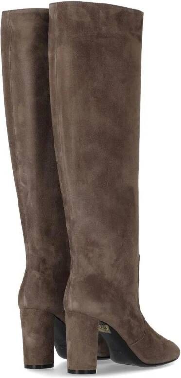 Via Roma 15 Boots Suede Heeled High Boot in grijs