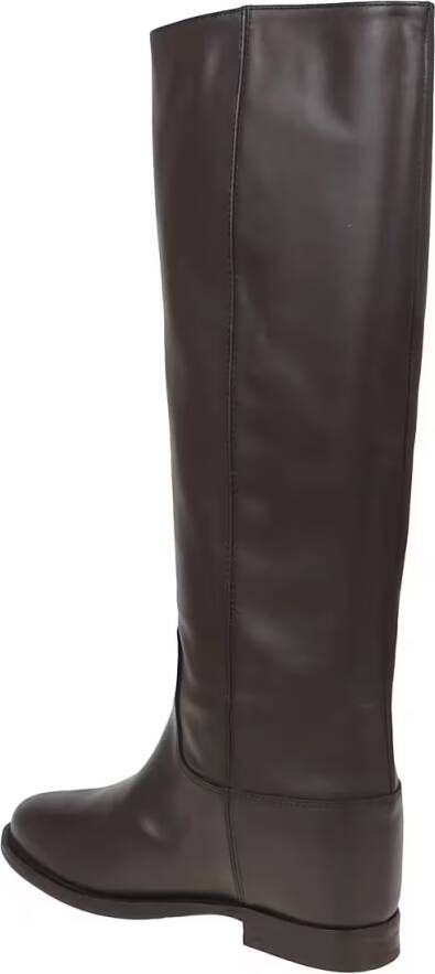 Via Roma 15 Boots V-Neck Accessory Boot With Split in bruin