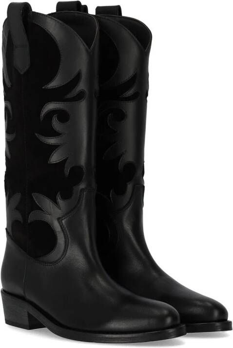 Via Roma 15 Boots Venice Black Texan Boot in zwart