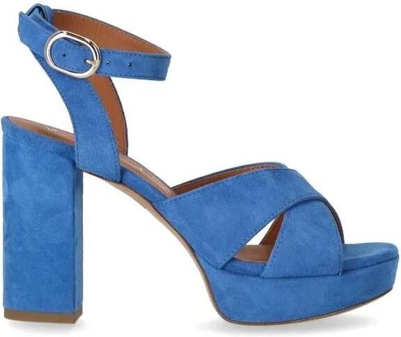 Via Roma 15 Sandalen Denim Blue Heeled Sandal in blauw