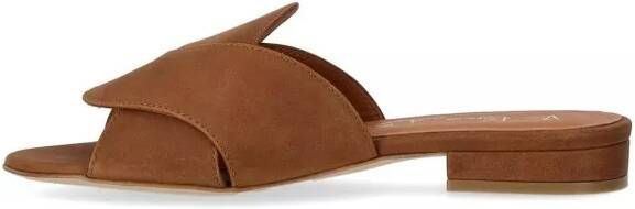 Via Roma 15 Sandalen Light Brown Slide in bruin