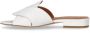 Via Roma 15 Witte Leren Kruis Slide Sandaal White Dames - Thumbnail 2