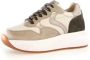 Voile blanche Low-Top Sneakers Luxurious Leather And Suede Sneakers With Gold Acc in beige - Thumbnail 2