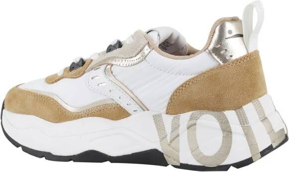 Voile blanche Low-Top Sneakers Modern Leather And Suede Sneakers in wit