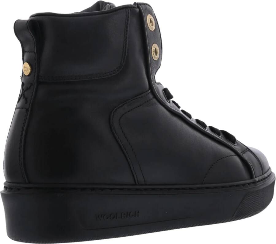 Woolrich Low-Top Sneakers Dames Classic Court Mid Women Nappa in zwart - Foto 2