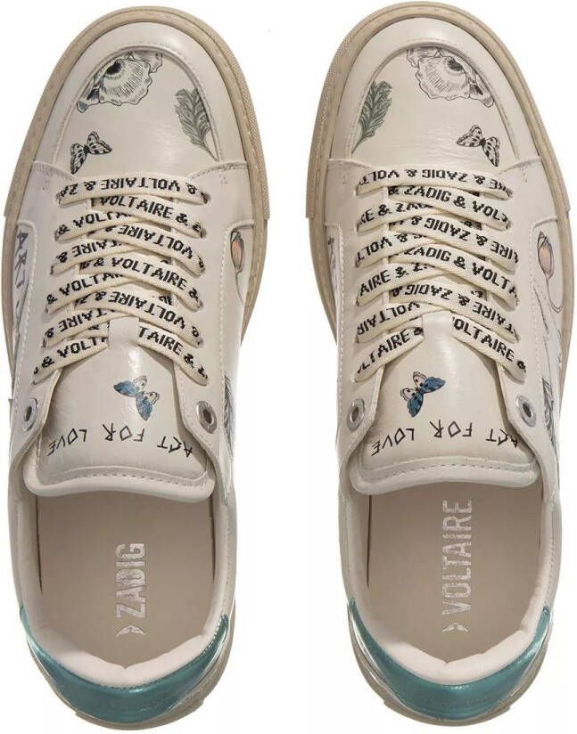 Zadig & Voltaire Sneakers La Flash British Flower Graffi in crème
