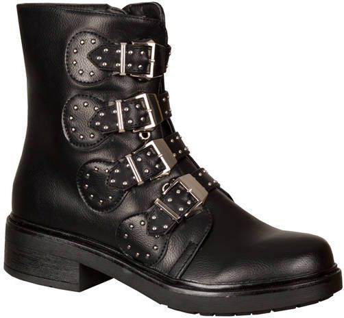 Fashionize Buckle Boots & Studs