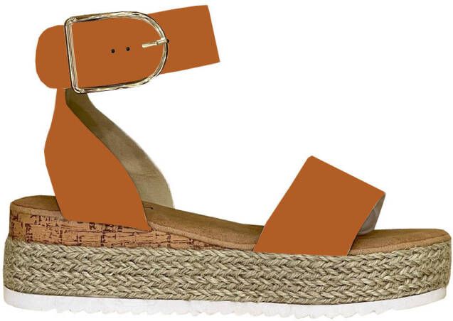 Fashionize Sandalen Gesp Camel