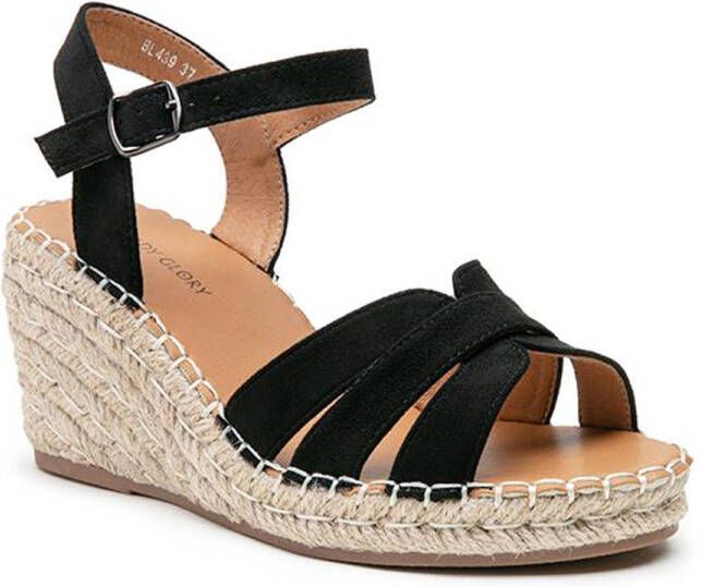 Fashionize Sandalen Wedge Zwart