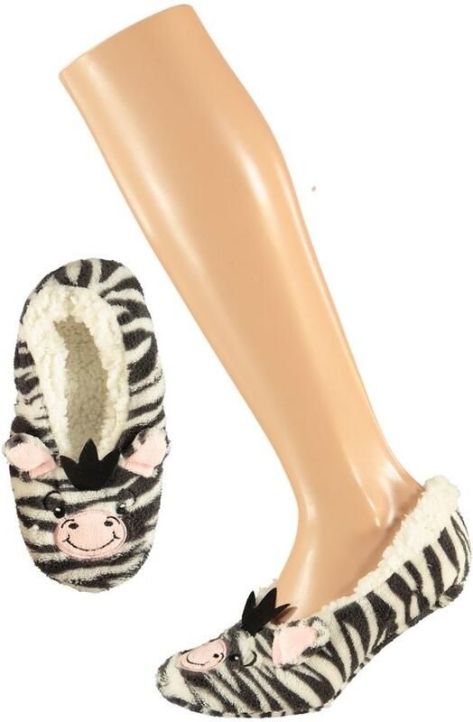 Apollo Ballerina meisjes pantoffels sloffen zebrapaard