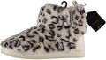 Apollo Dames hoge pantoffels sloffen luipaard print beige 41-42 - Beige