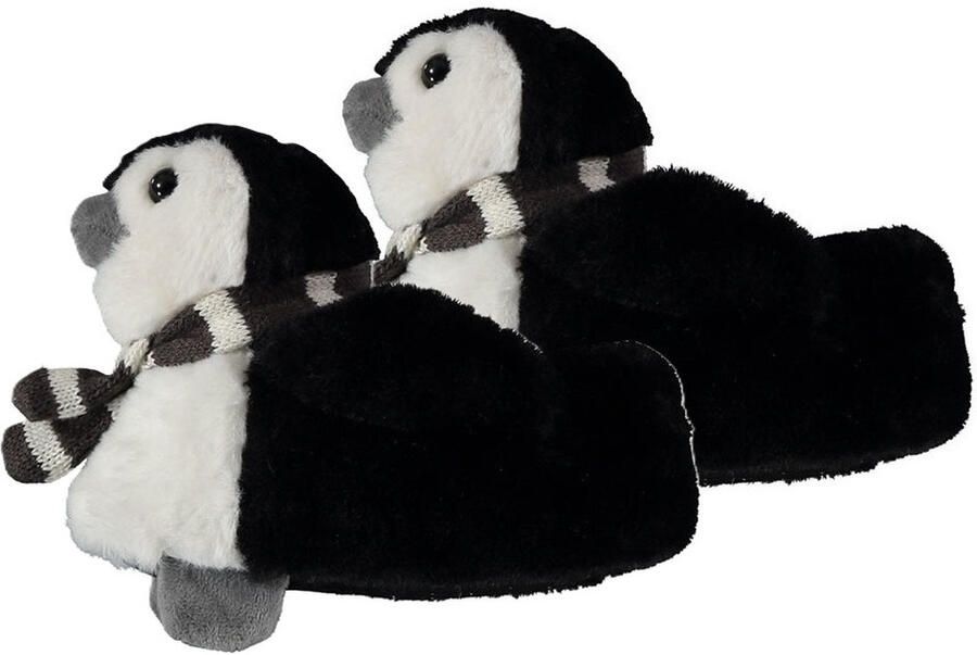 Apollo Dieren pantoffels Pinguin peuters zwart 31-32