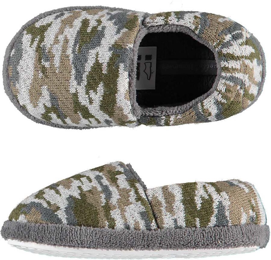 Apollo Instap slippers army groen camouflage print