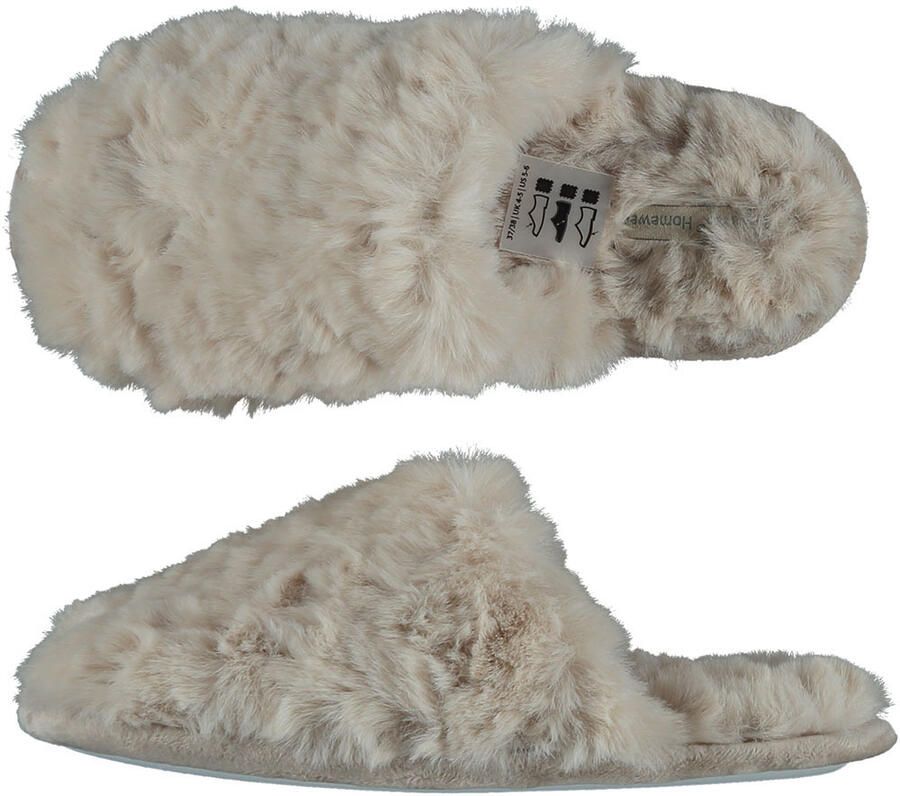 Apollo Instap slippers pantoffels Fluffy dames beige