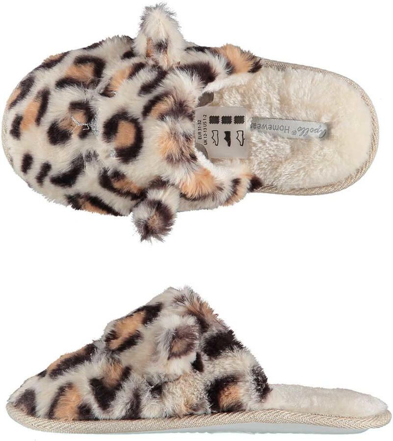 Apollo Instap sloffen pantoffels luipaard print kinderen meisjes slippers
