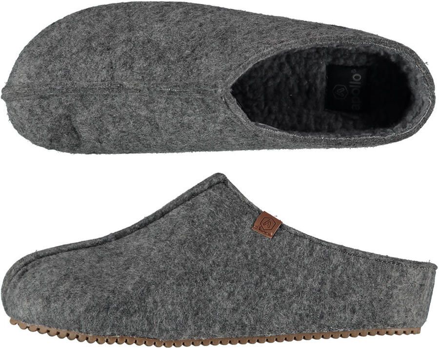 Apollo instappers slippers pantoffels grijs heren