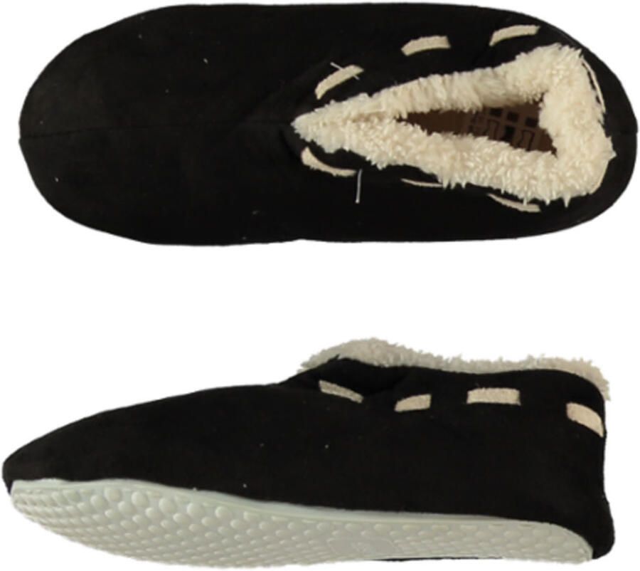 Apollo Spaanse pantoffels zwart voor kinderen met anti-slip zool