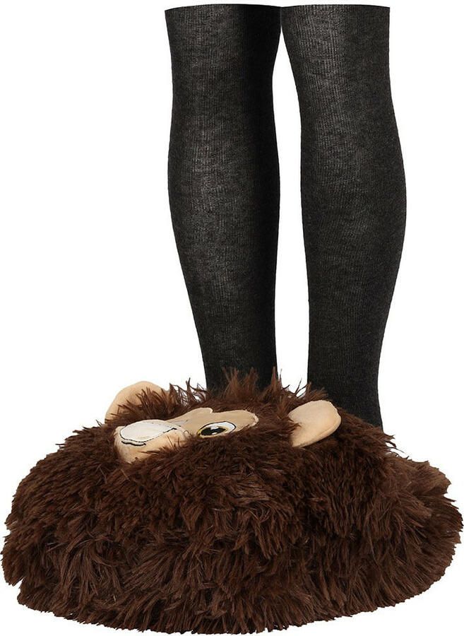 Apollo voetenwarmer slof aap bruin one size